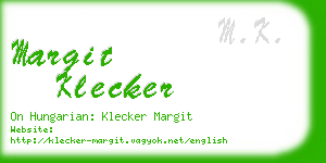 margit klecker business card